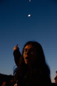 bojana pointing at the moon