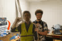 life size aljosa cardboard cutout (and matej)