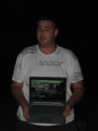 mixajlo holding my laptop