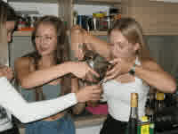 dunja making a concoction