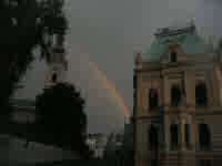 rainbow through polarized sunglasses