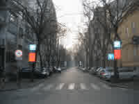 the street while I was going to a test