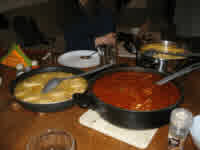 dinner made by delightful people on our way to strasbourg