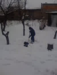 boki covering me with snow